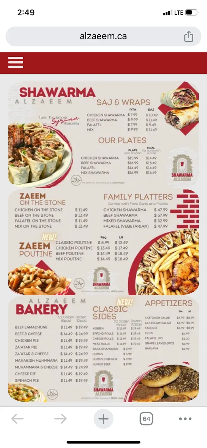 Menu 1