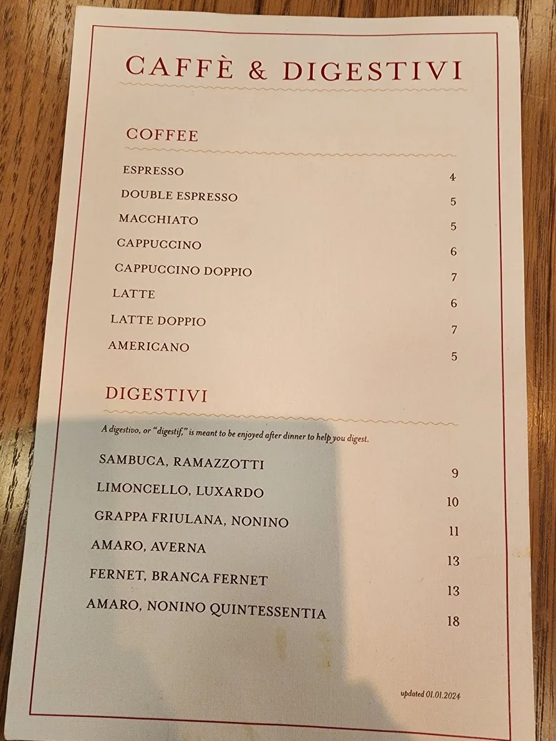 Menu 1