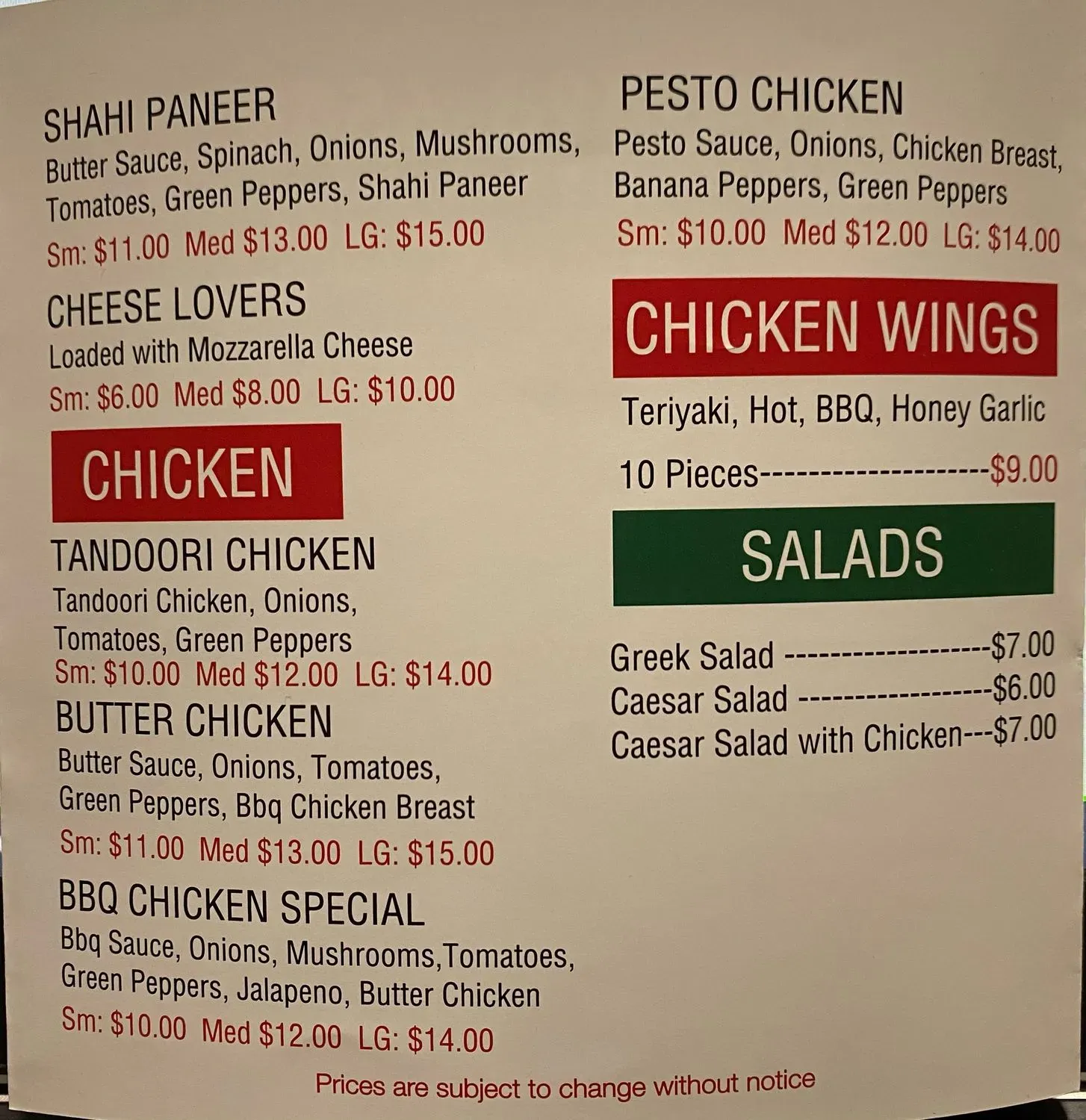 Menu 2