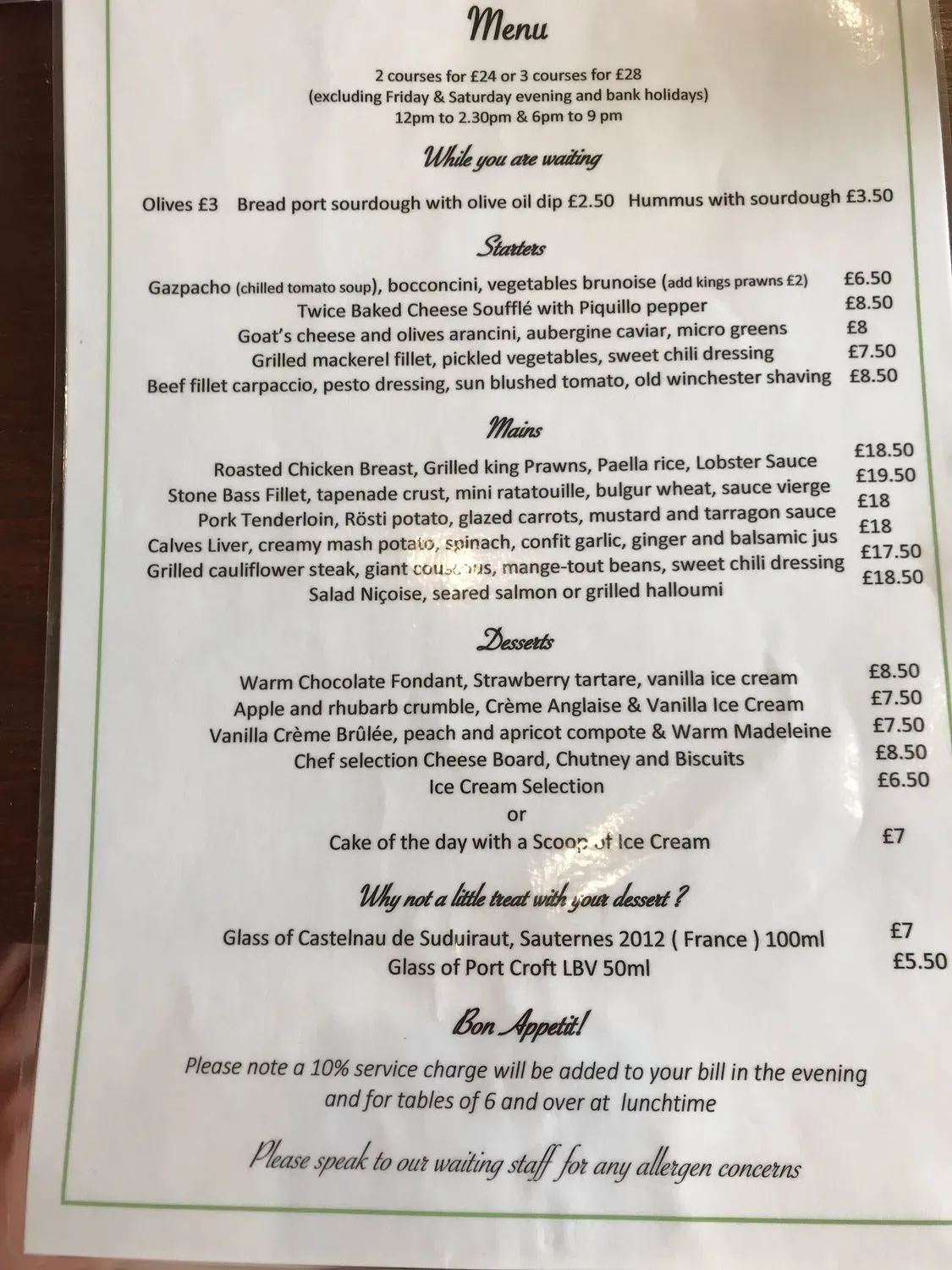 Menu 1