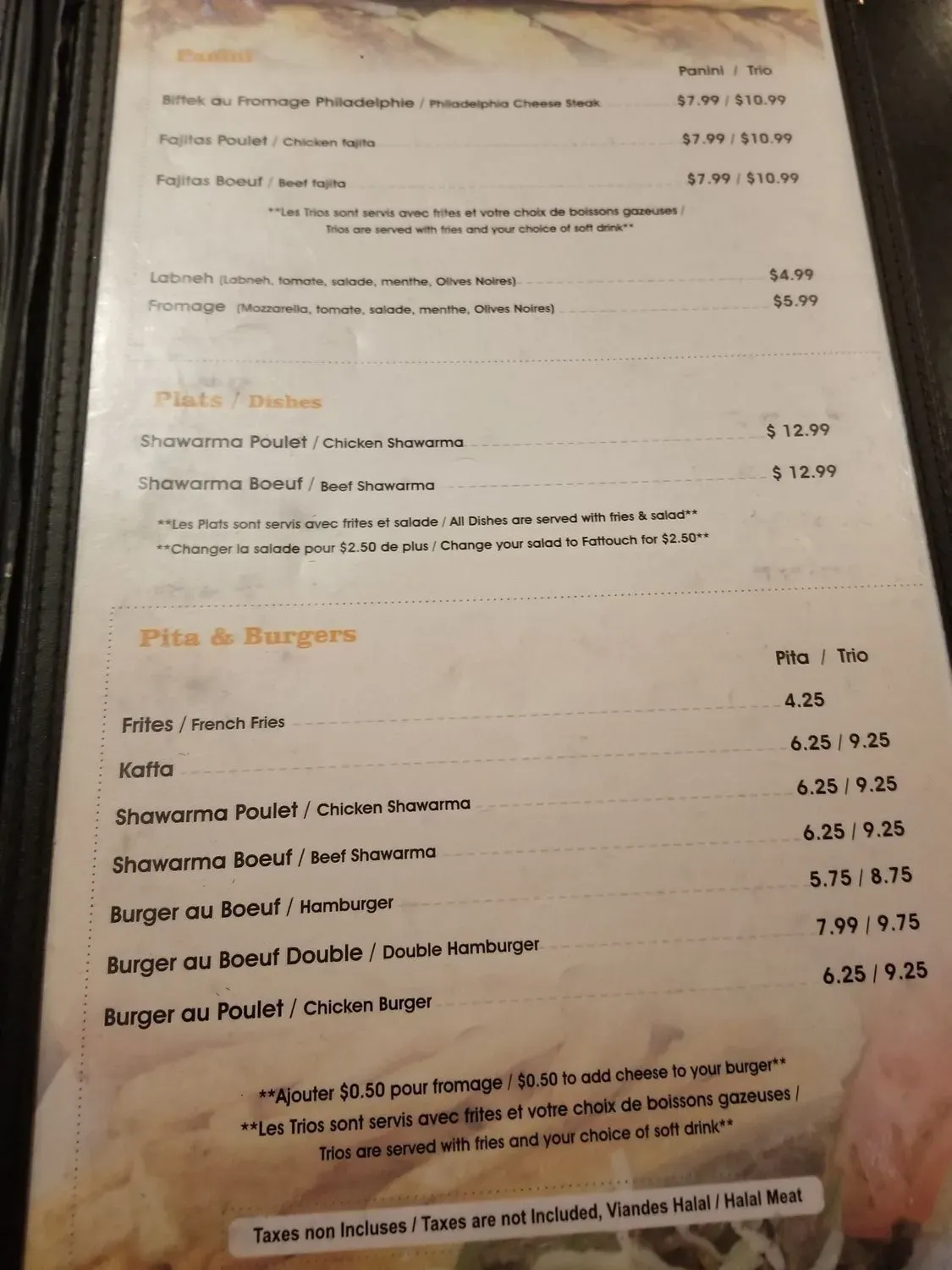 Menu 1