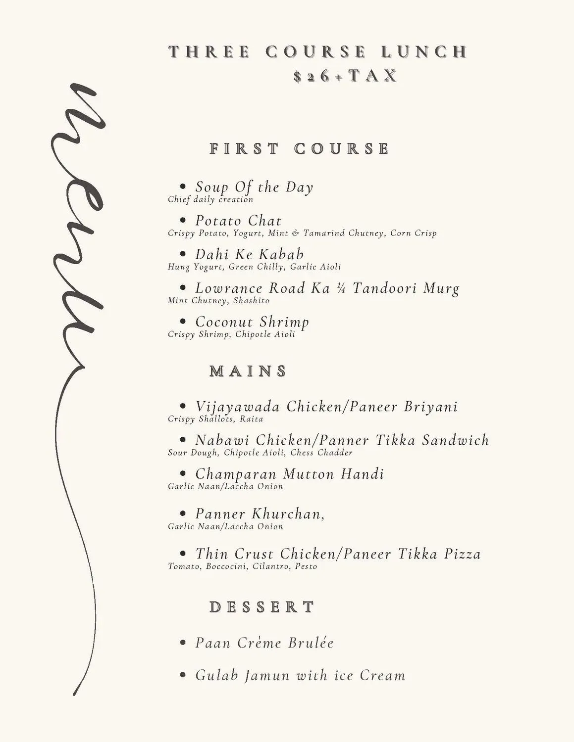 Menu 1