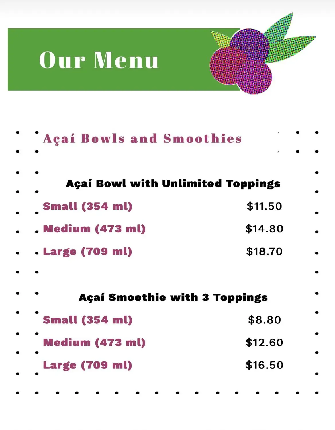 Menu 1