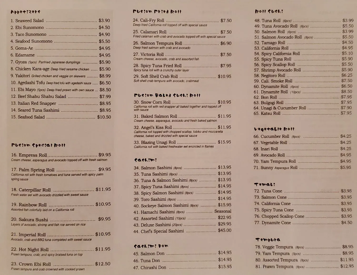 Menu 2