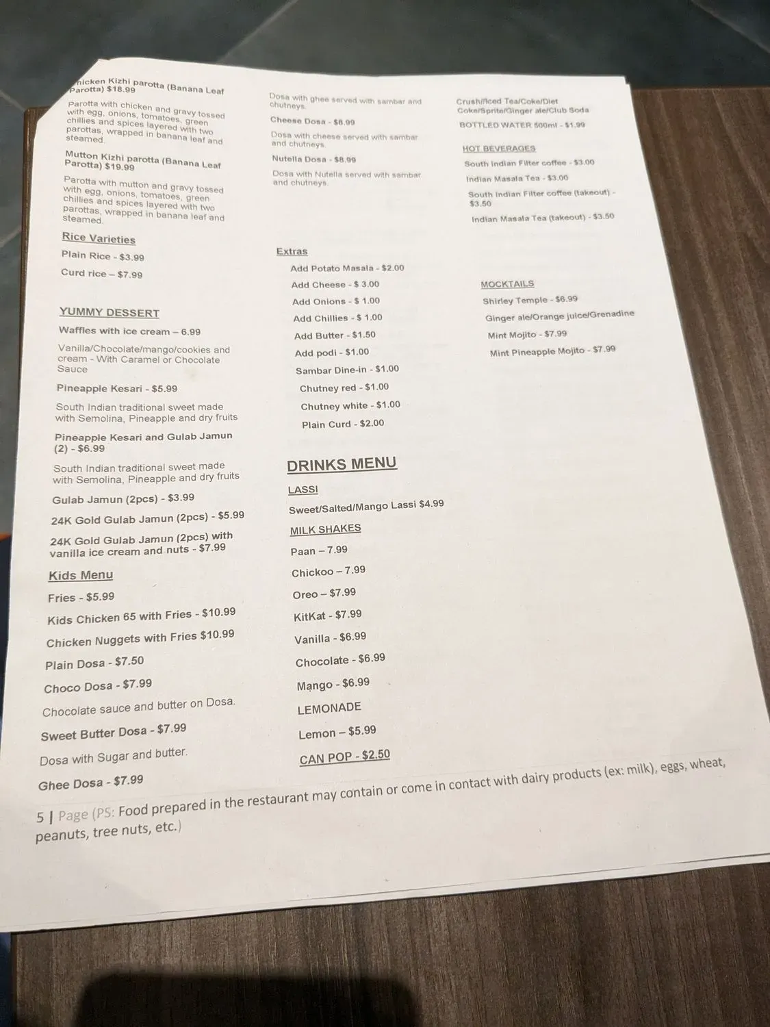 Menu 1