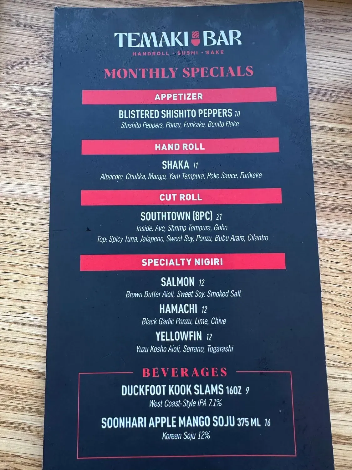 Menu 1