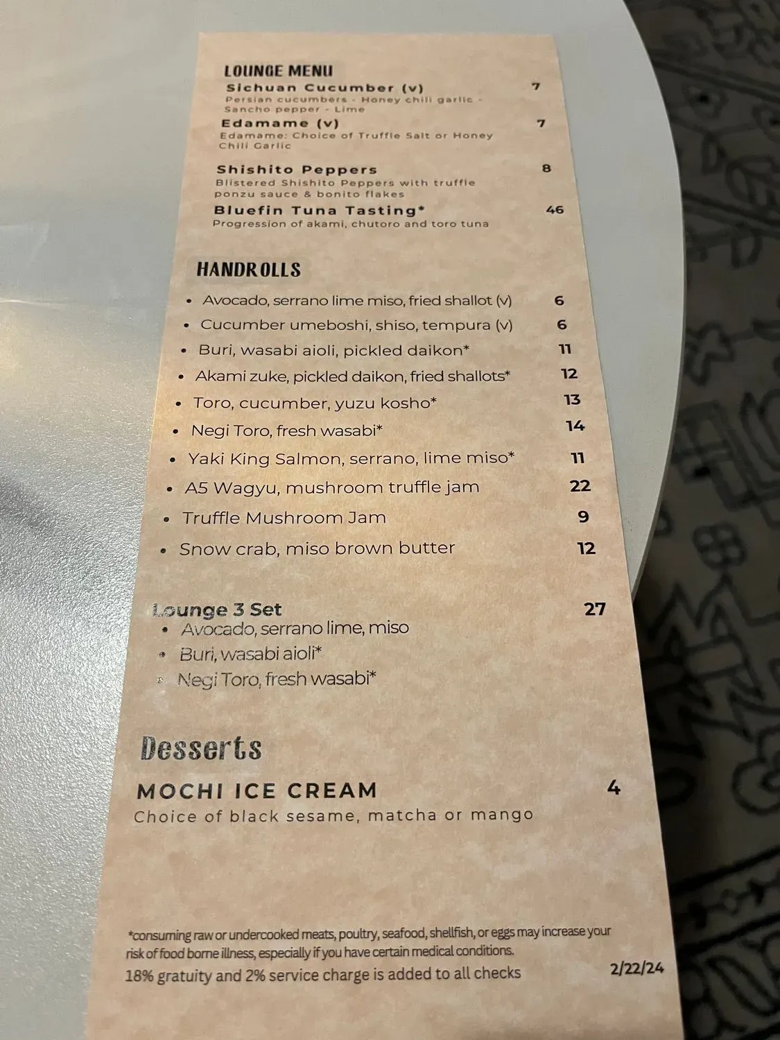 Menu 6