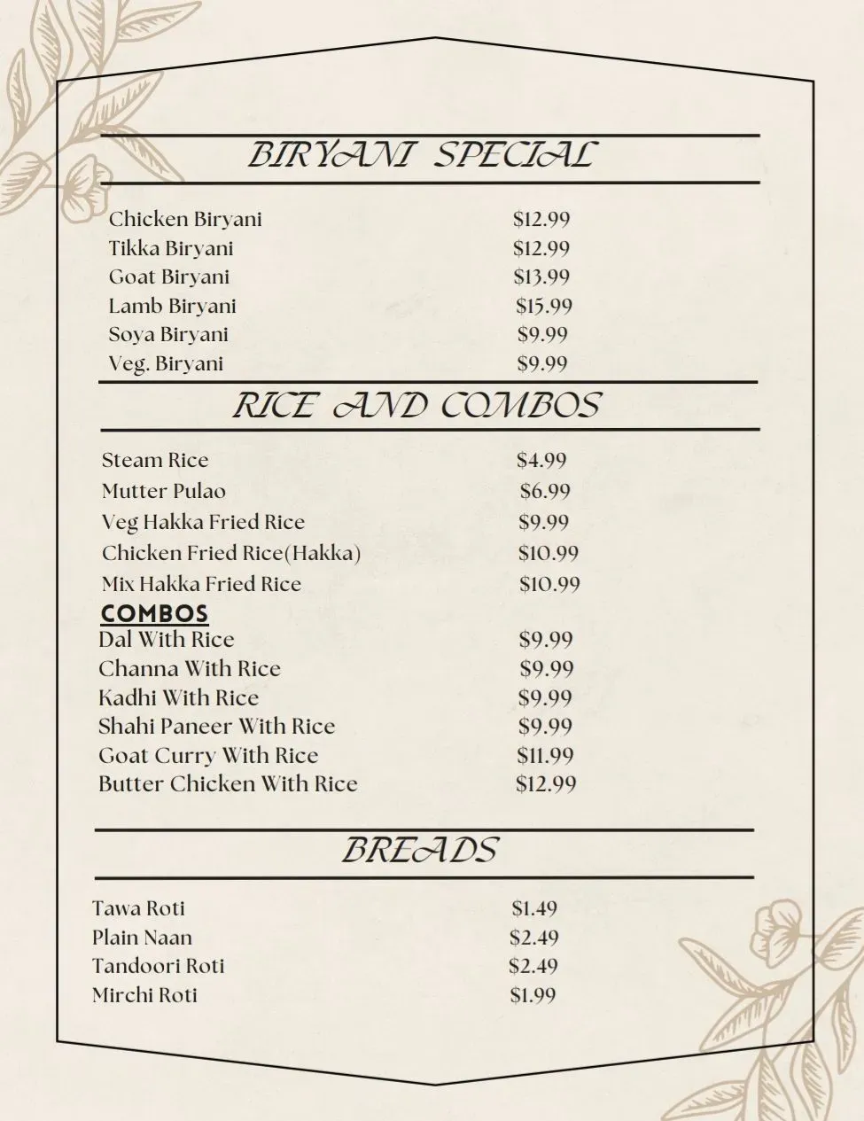 Menu 1