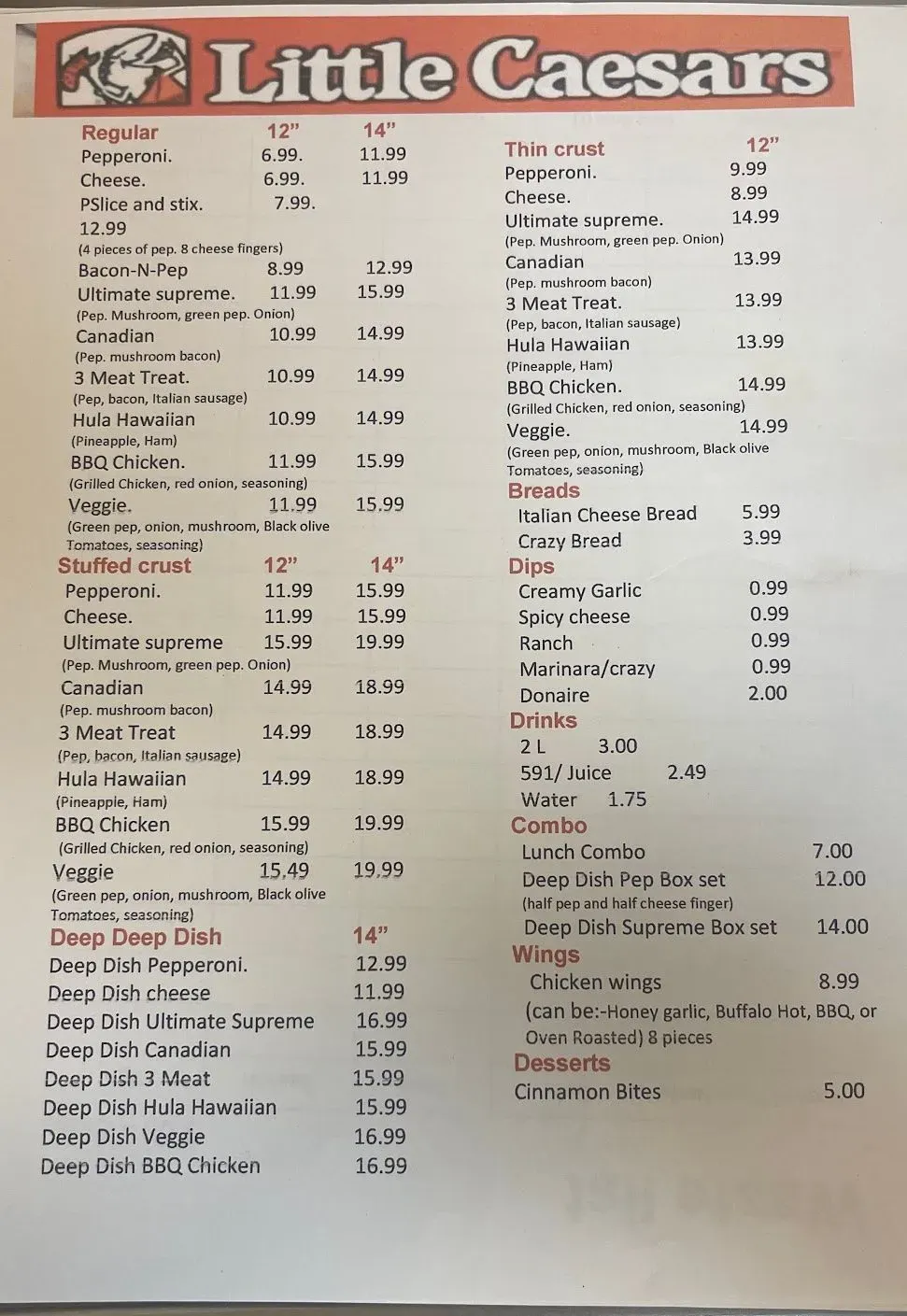 Menu 1