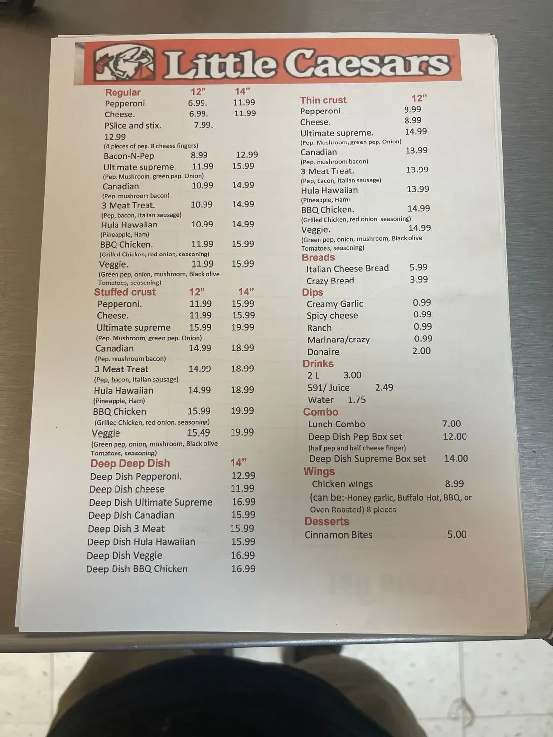 Menu 2