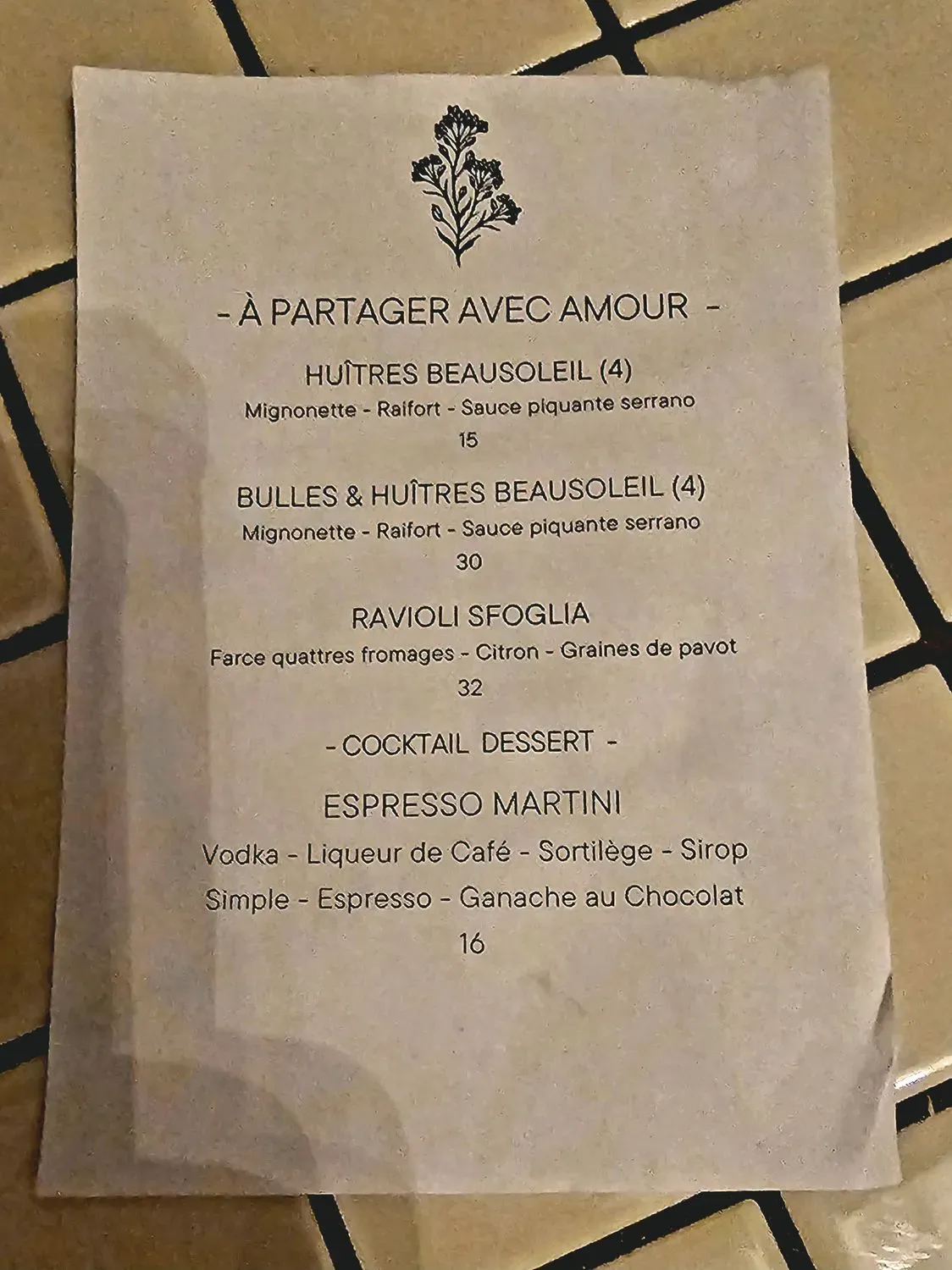 Menu 1