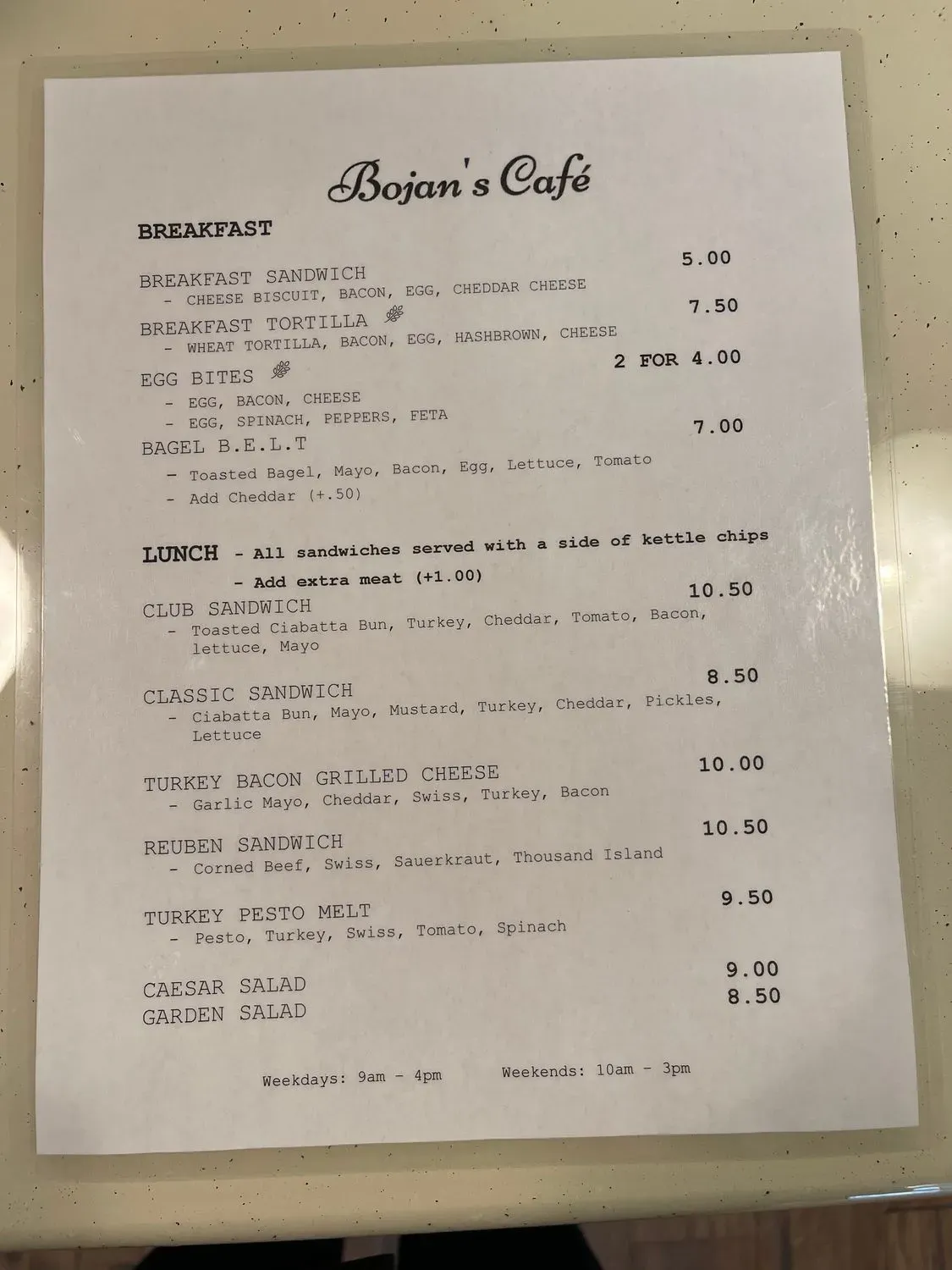 Menu 1