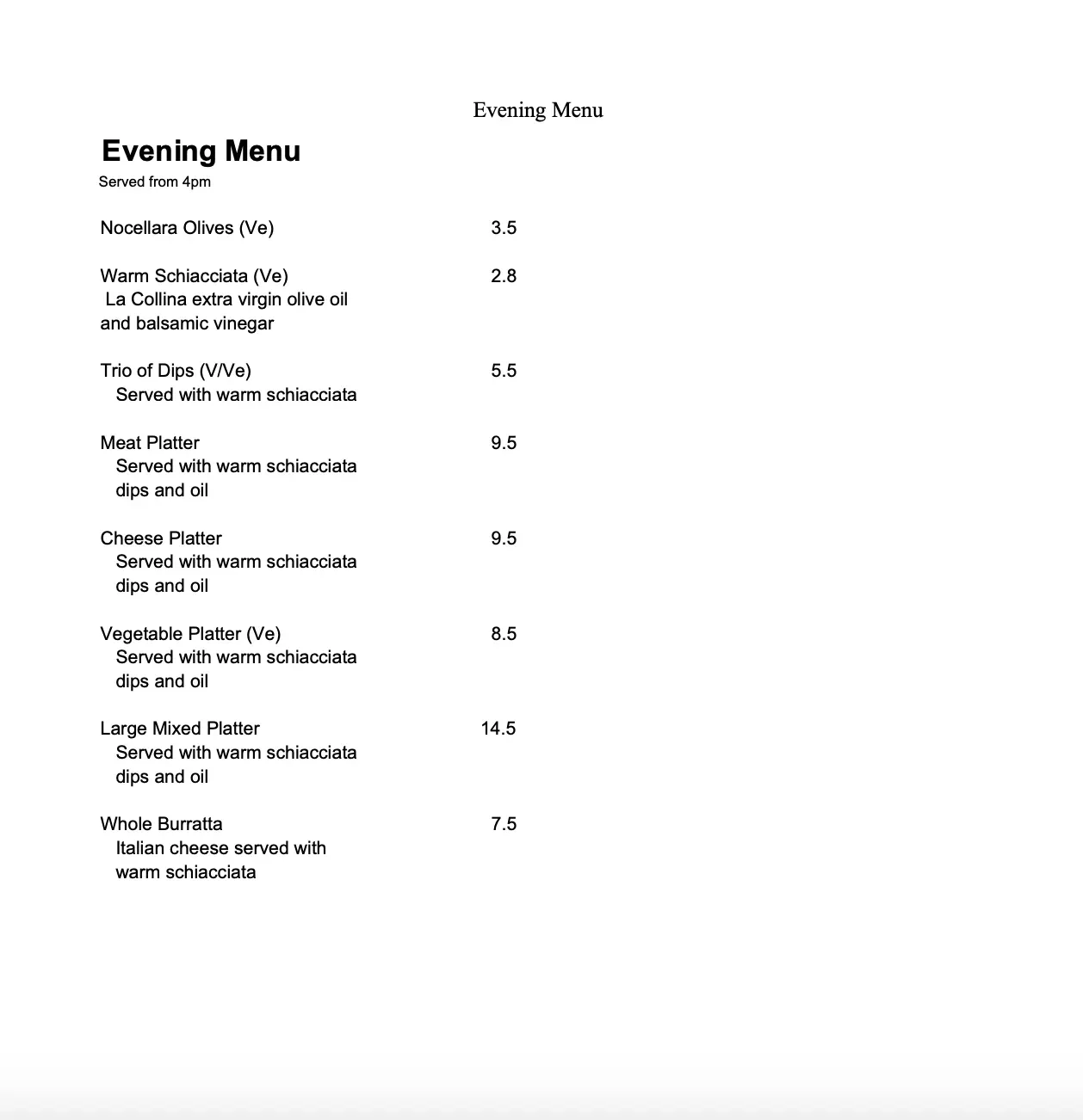 Menu 2