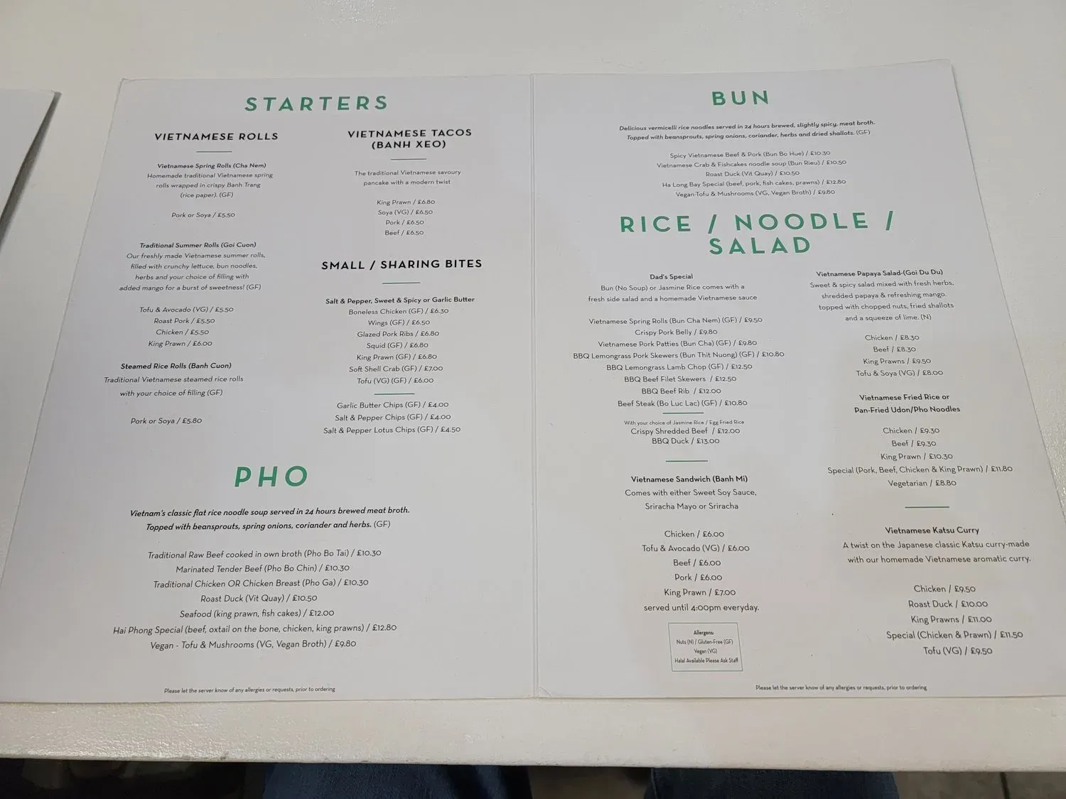 Menu 1