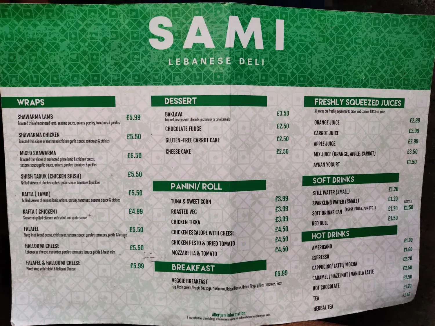 Menu 3