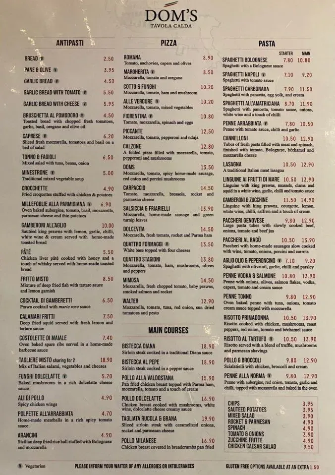 Menu 1