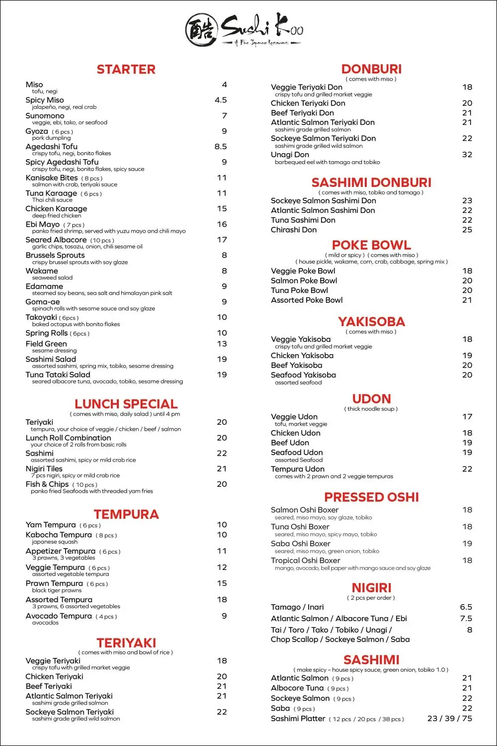 Menu 2