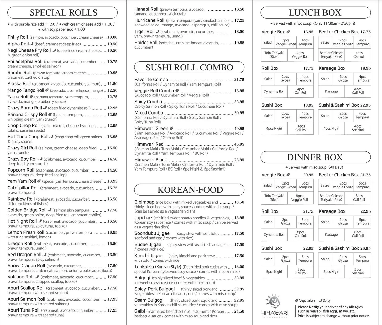 Menu 2