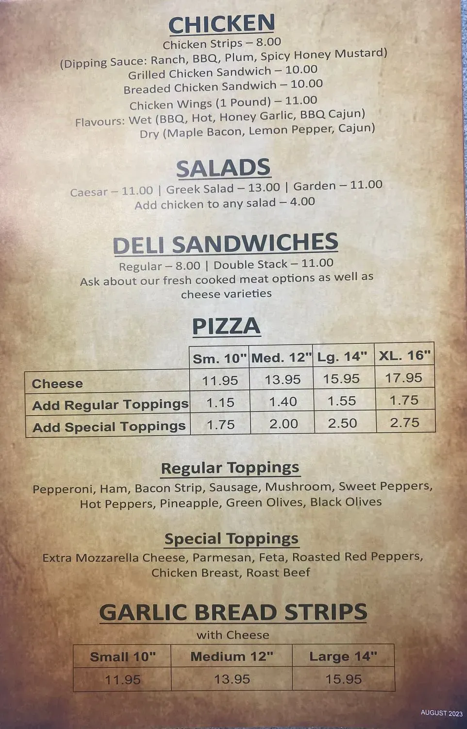 Menu 1