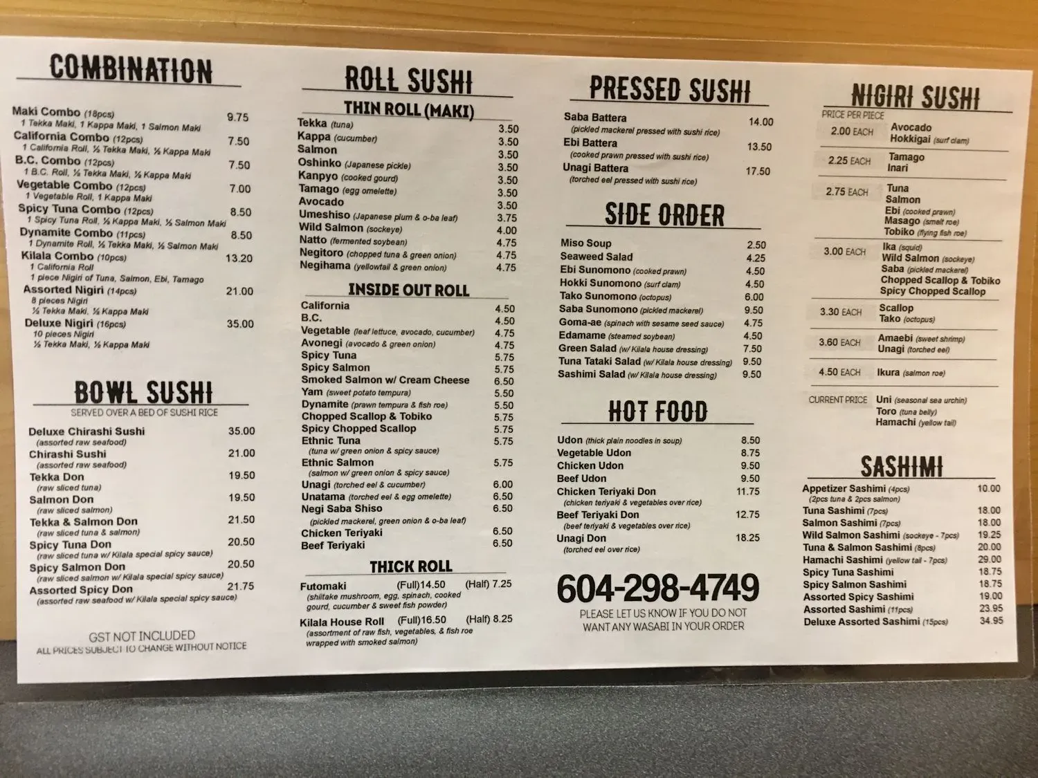 Menu 3