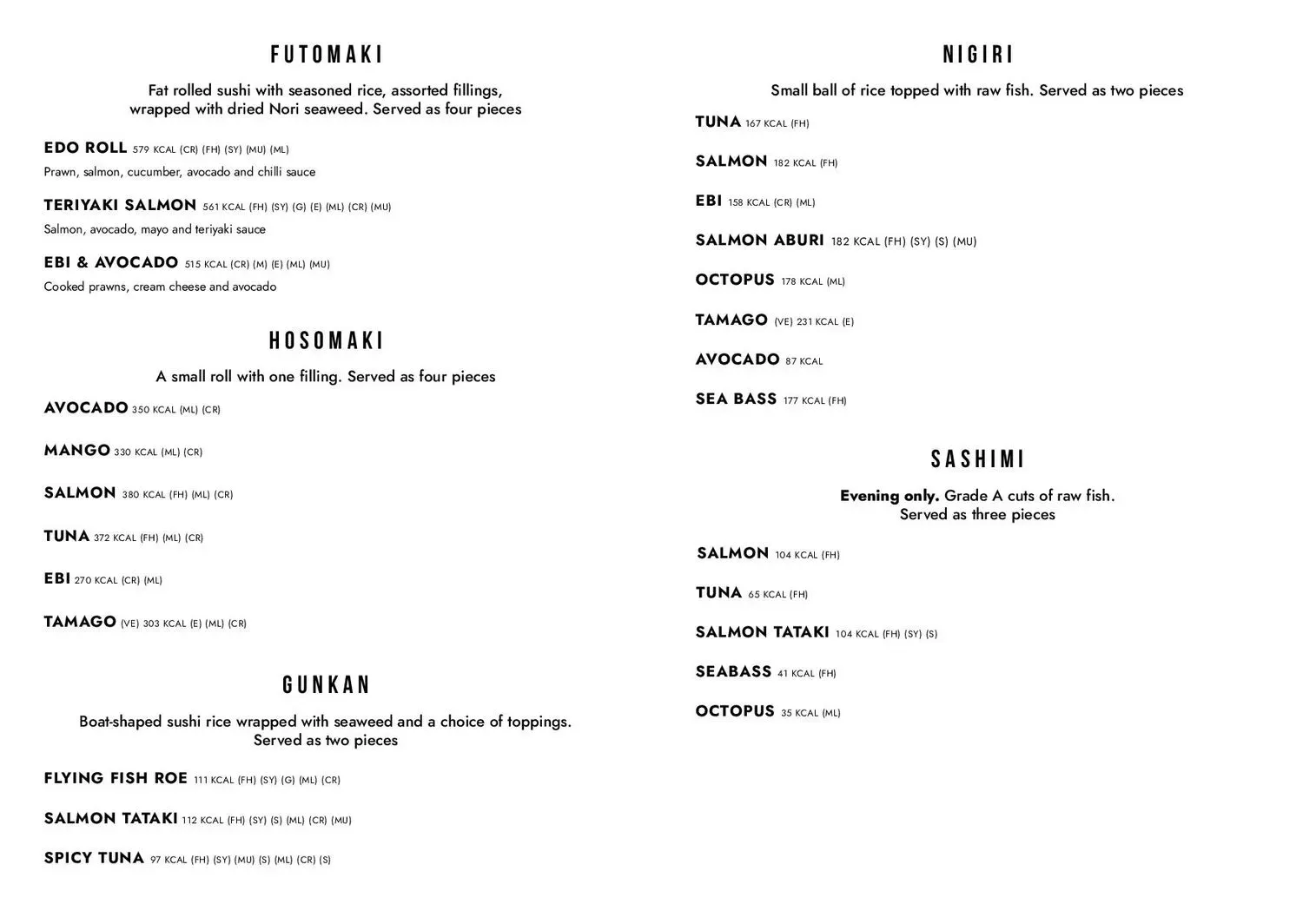 Menu 2