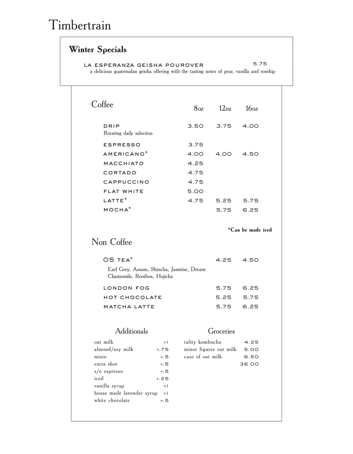 Menu 1