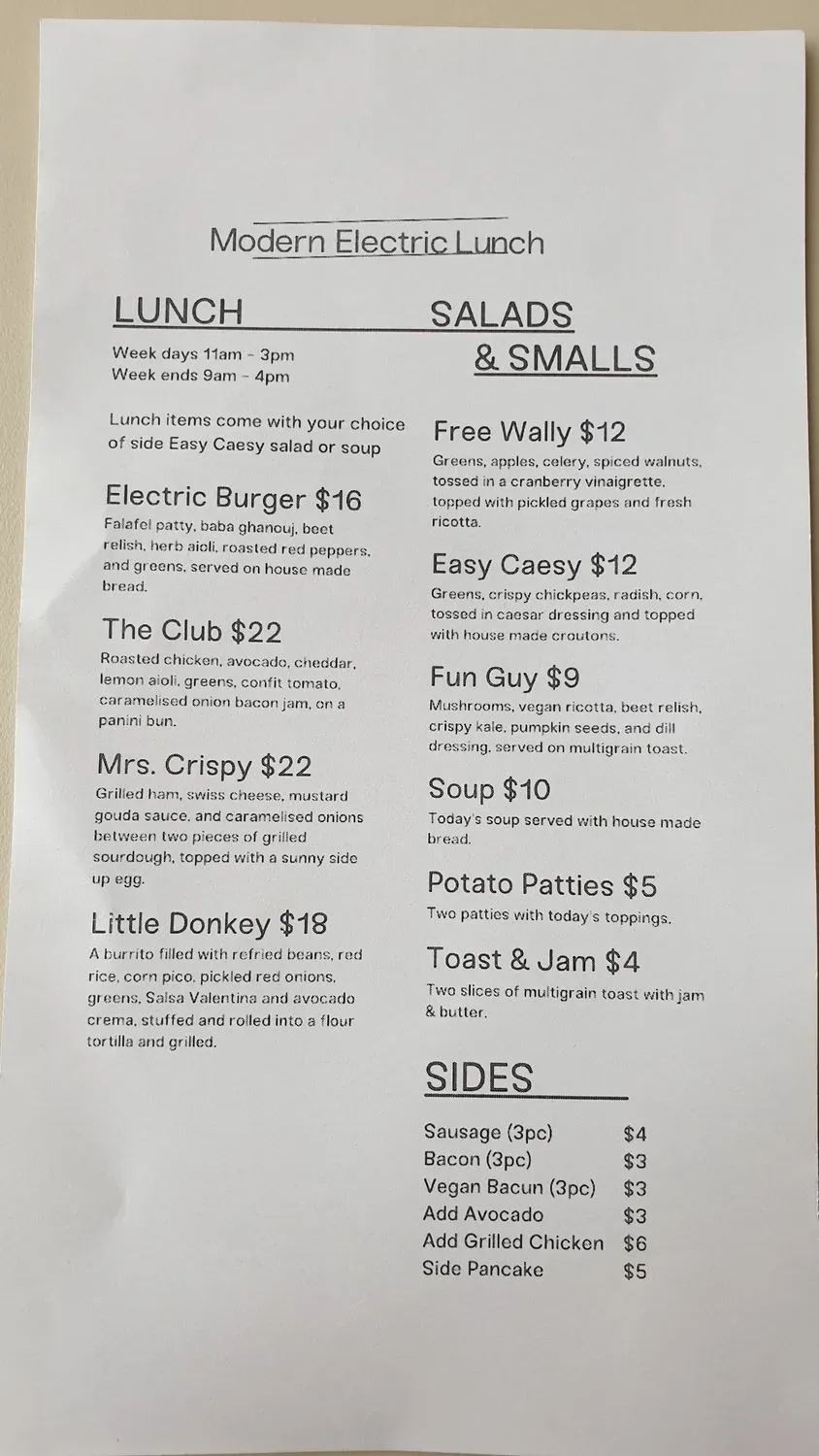 Menu 1