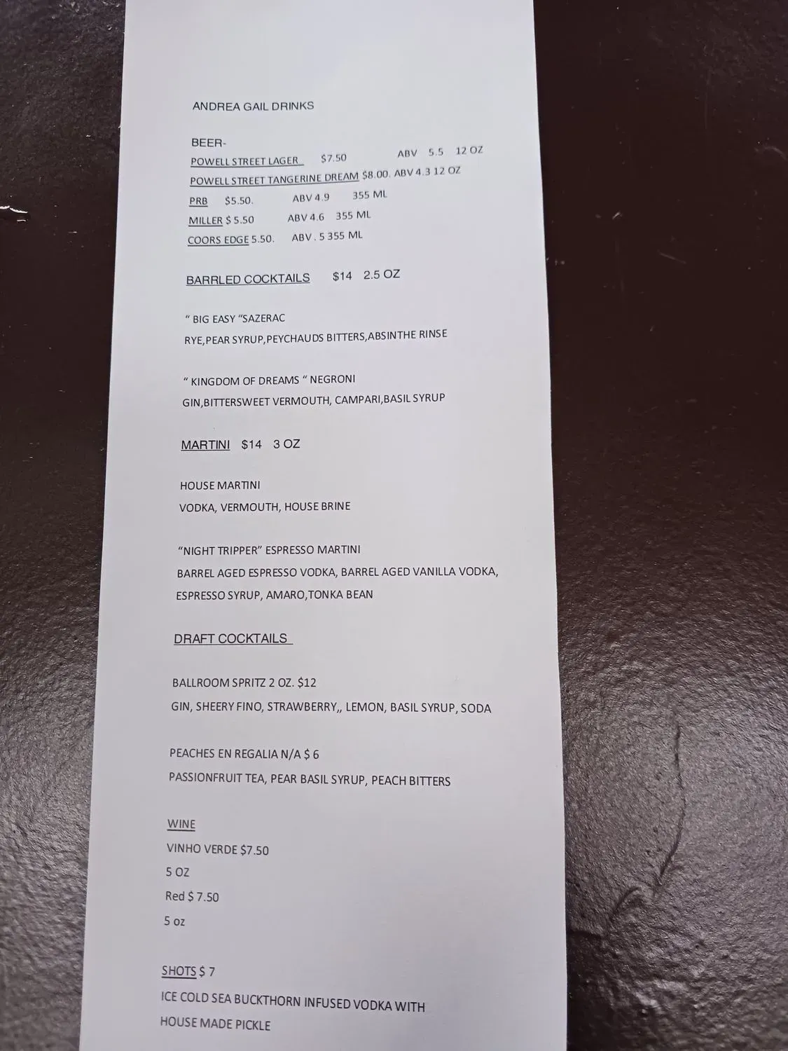 Menu 2