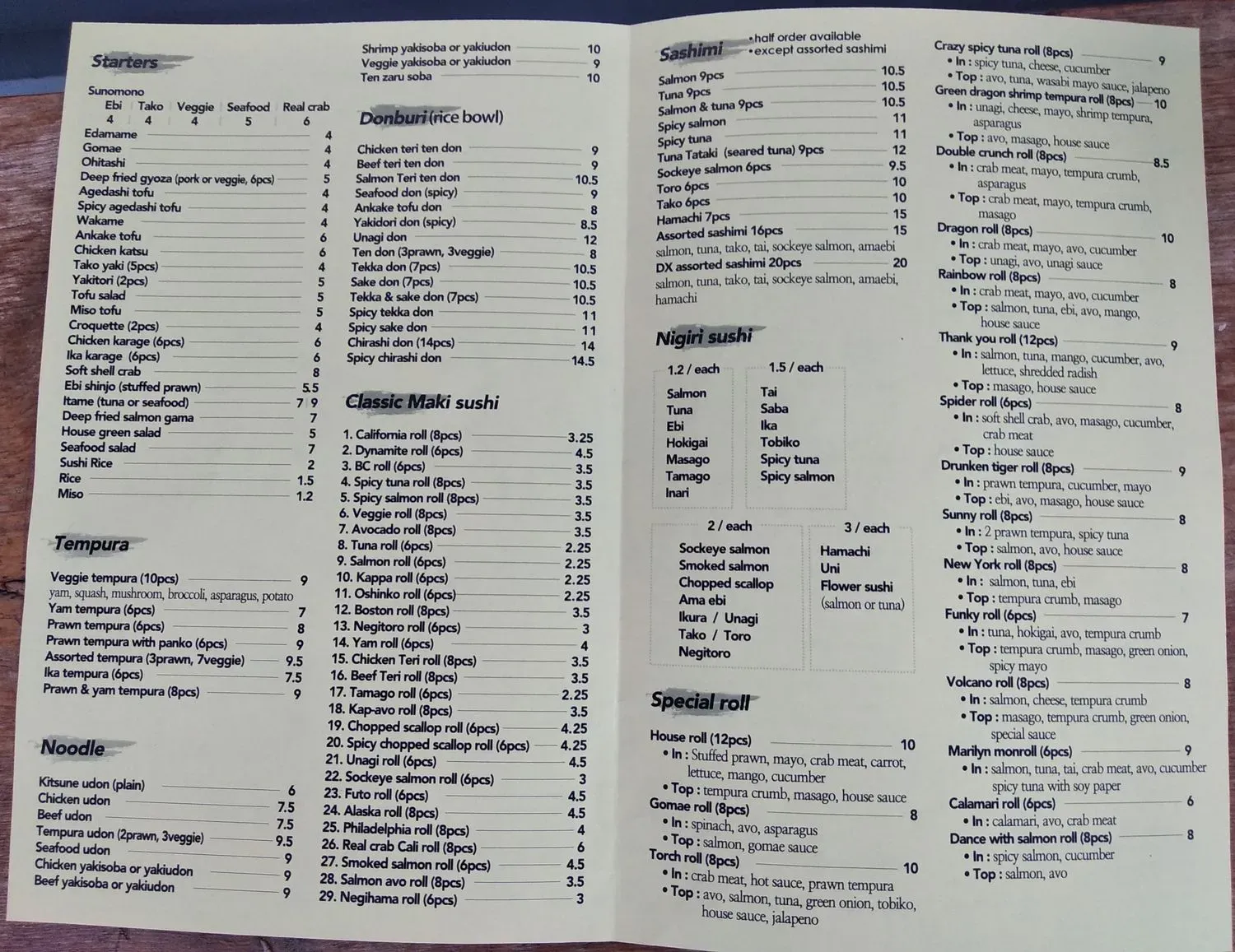 Menu 2