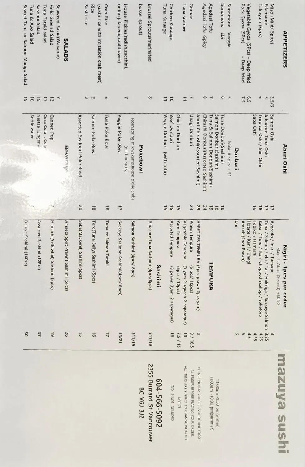 Menu 1