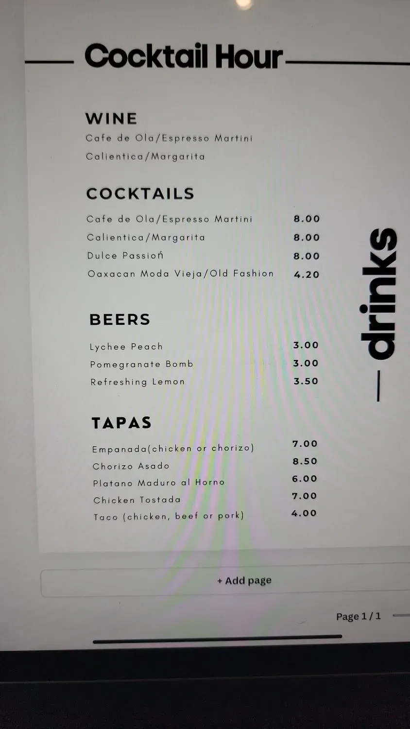 Menu 1