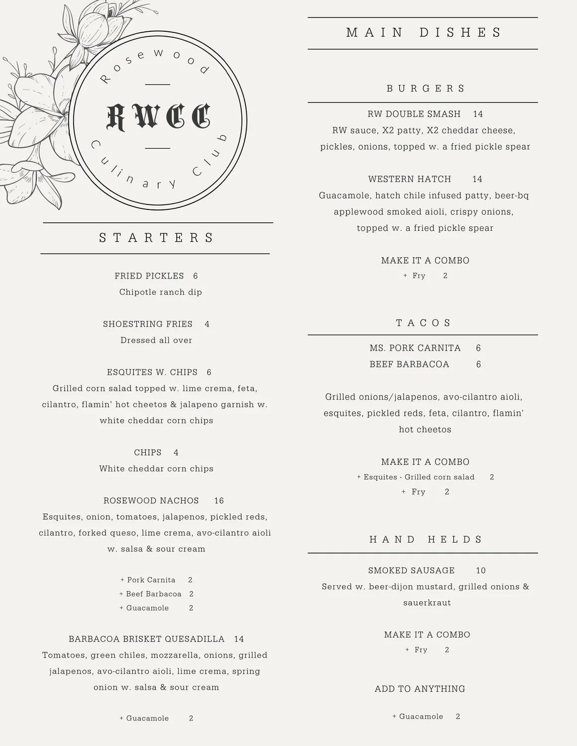 Menu 1