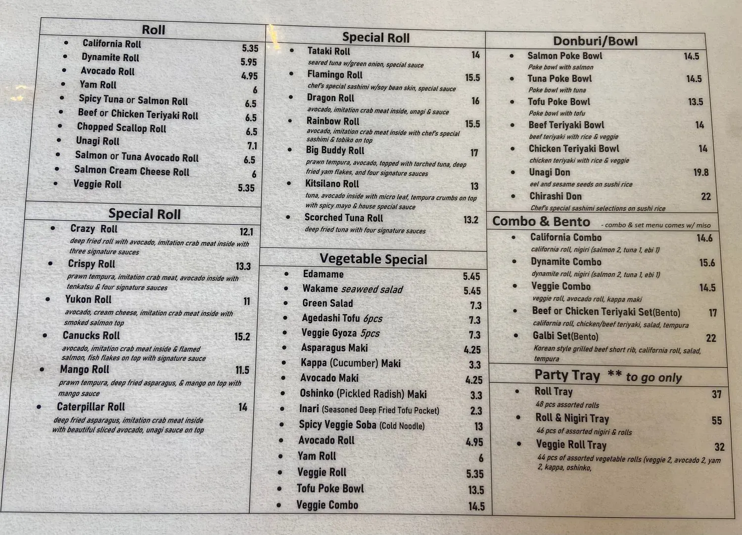 Menu 1