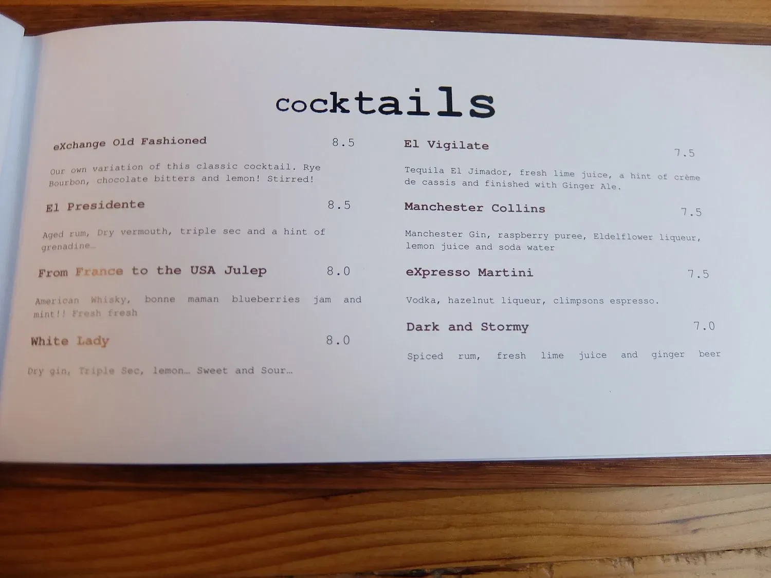 Menu 1