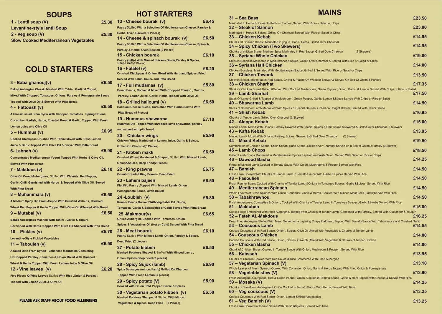 Menu 1