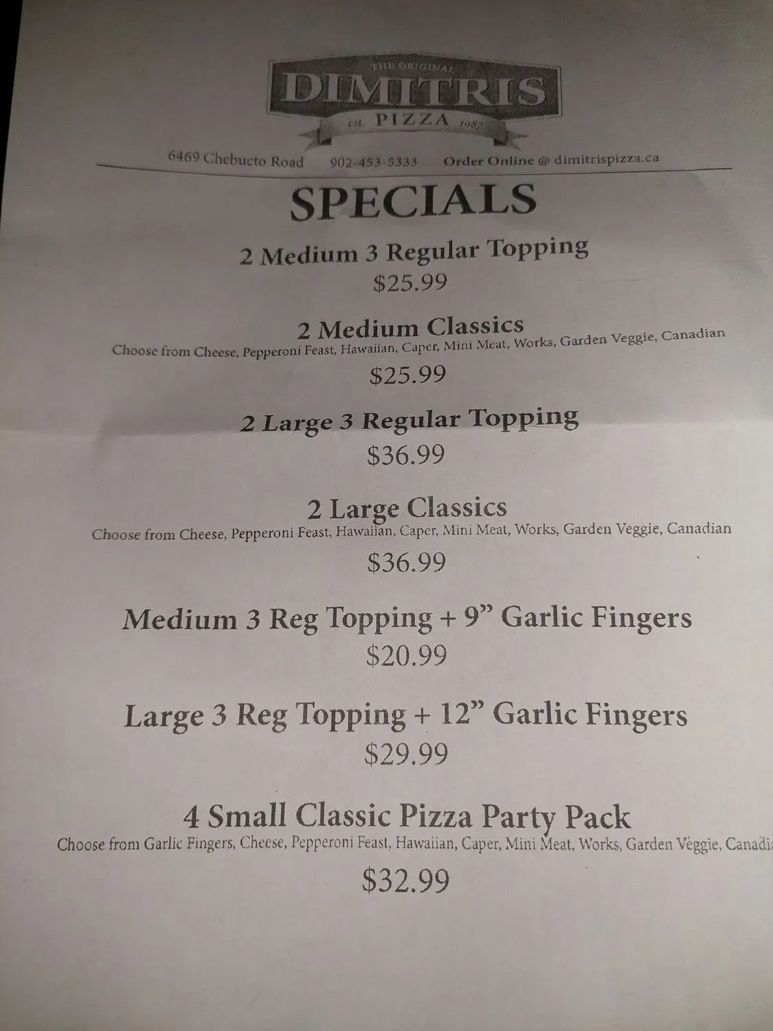 Menu 1