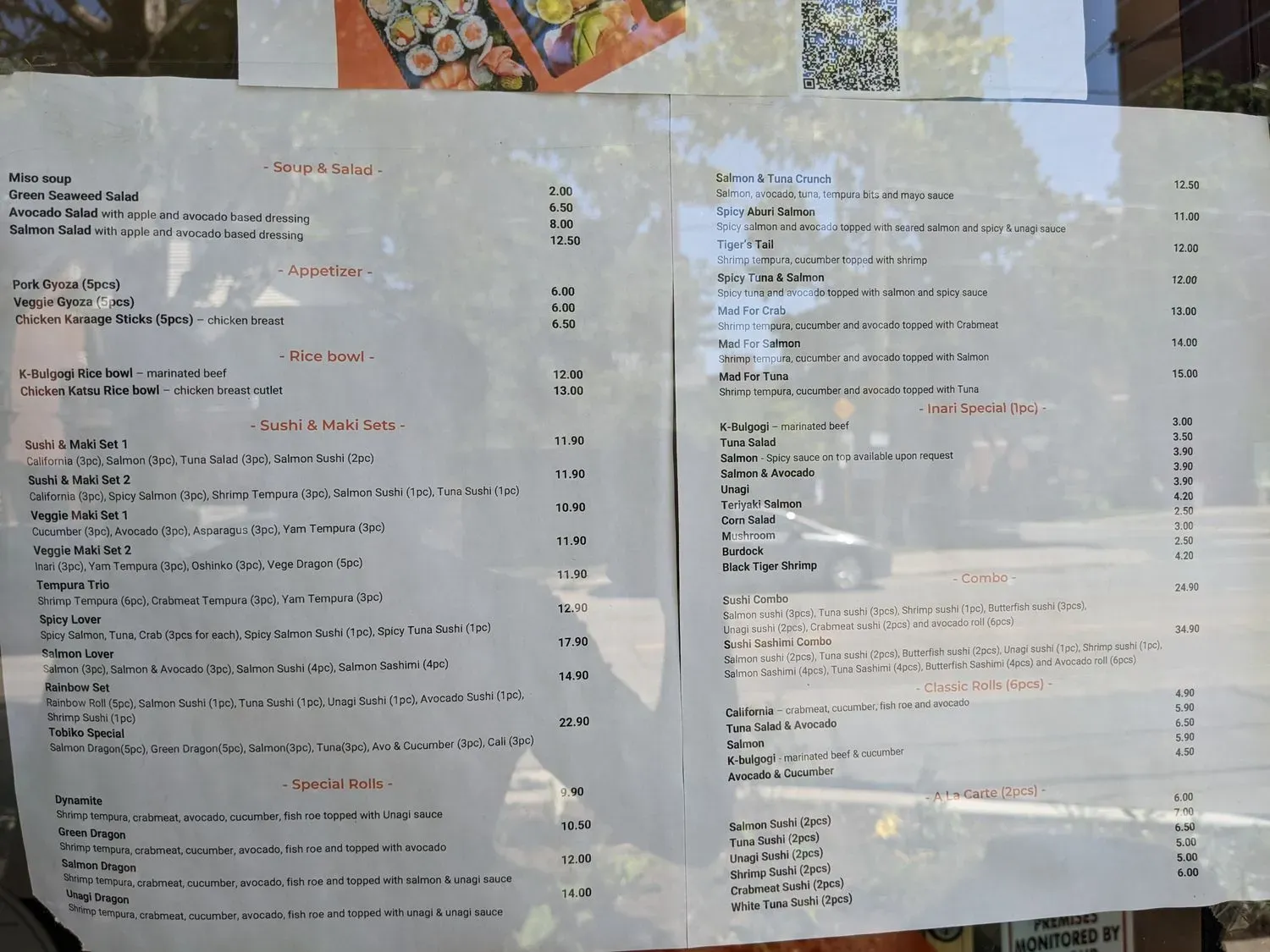 Menu 1