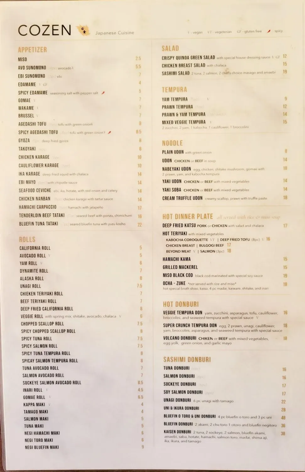 Menu 1