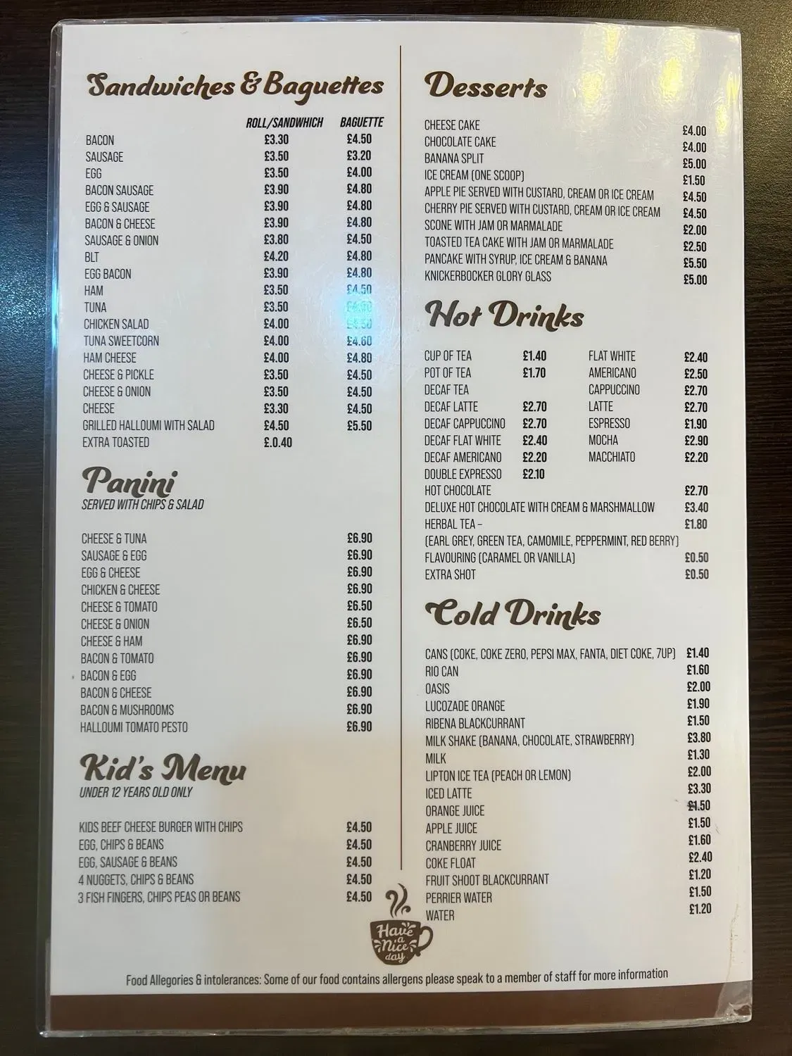 Menu 1