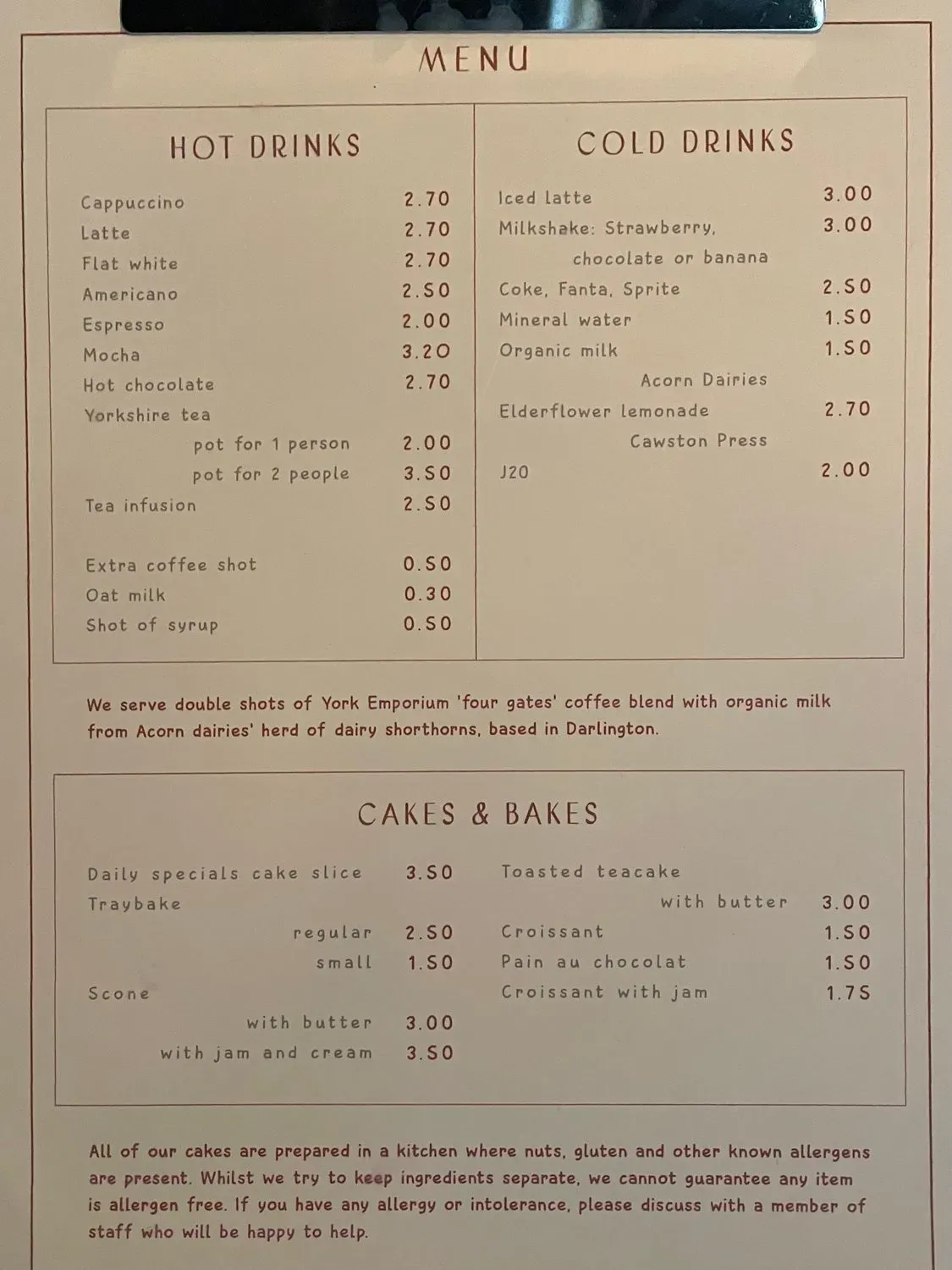 Menu 1