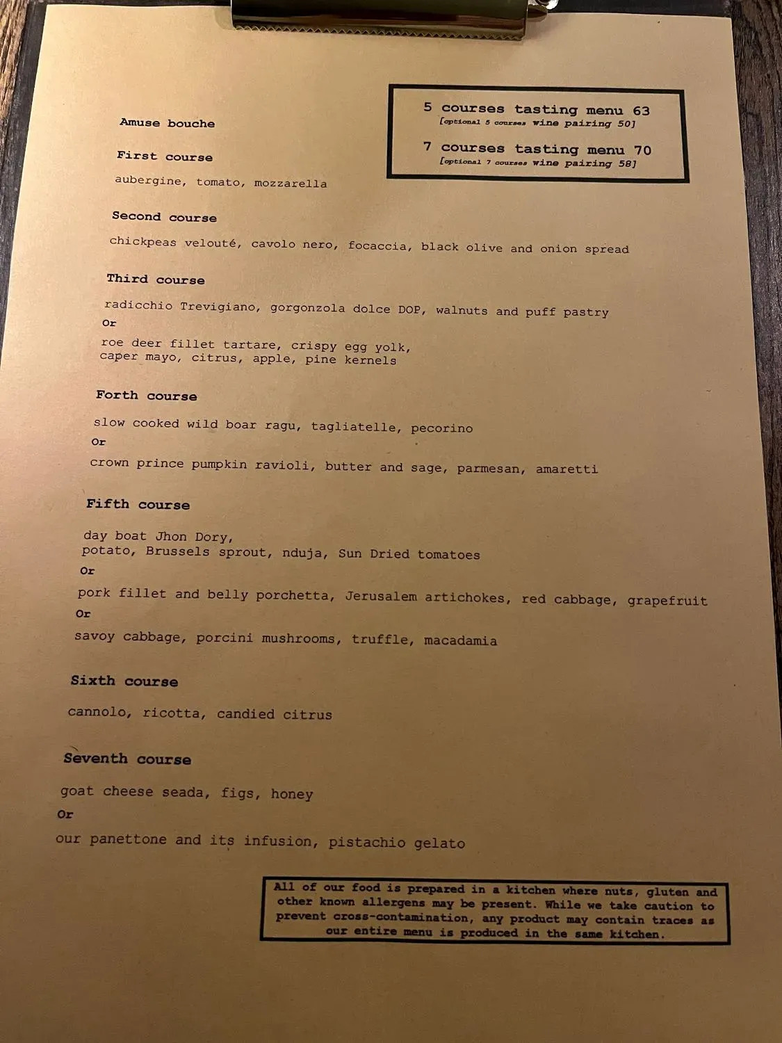 Menu 1