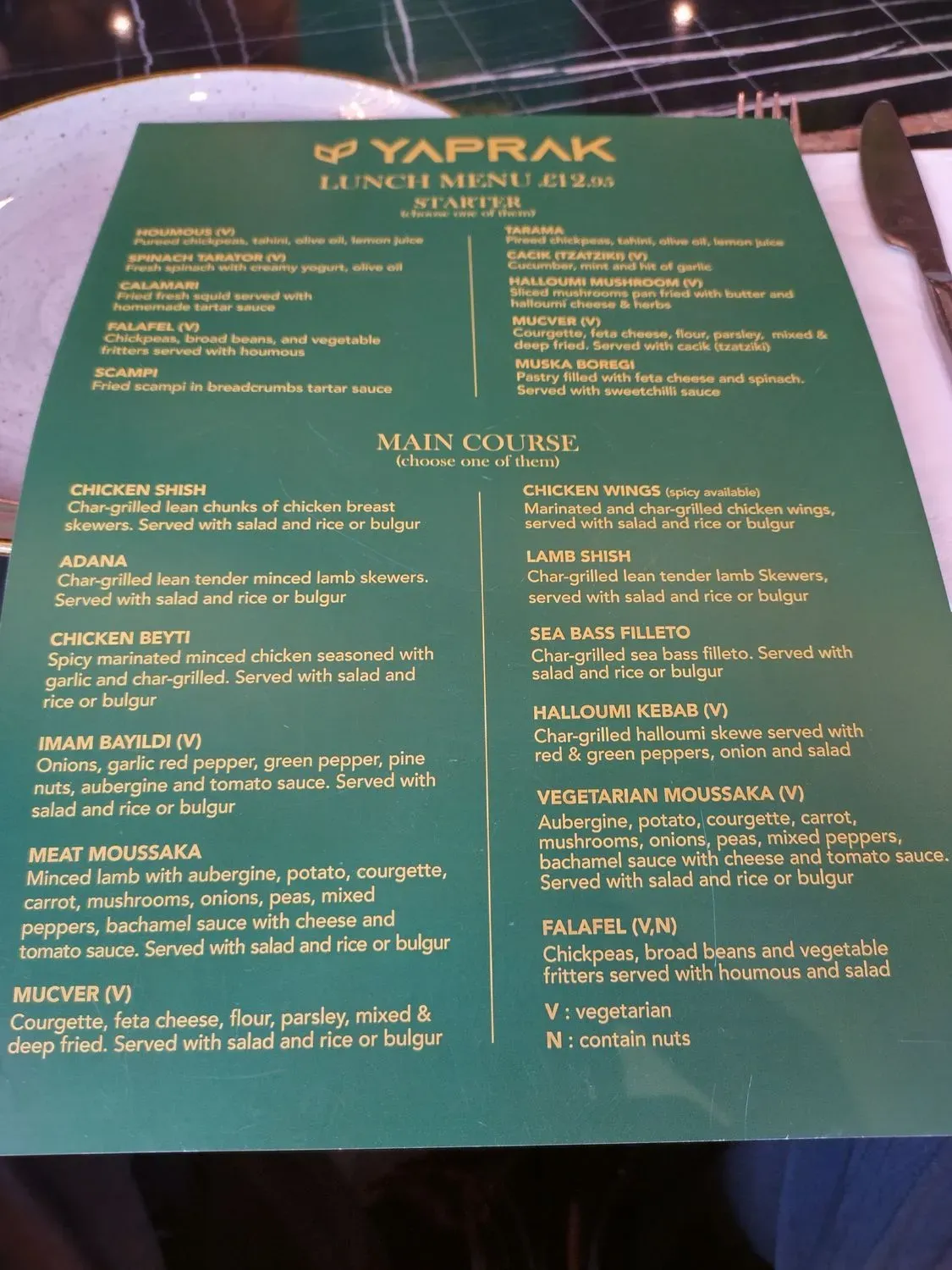 Menu 1