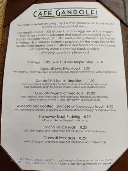 Menu 1