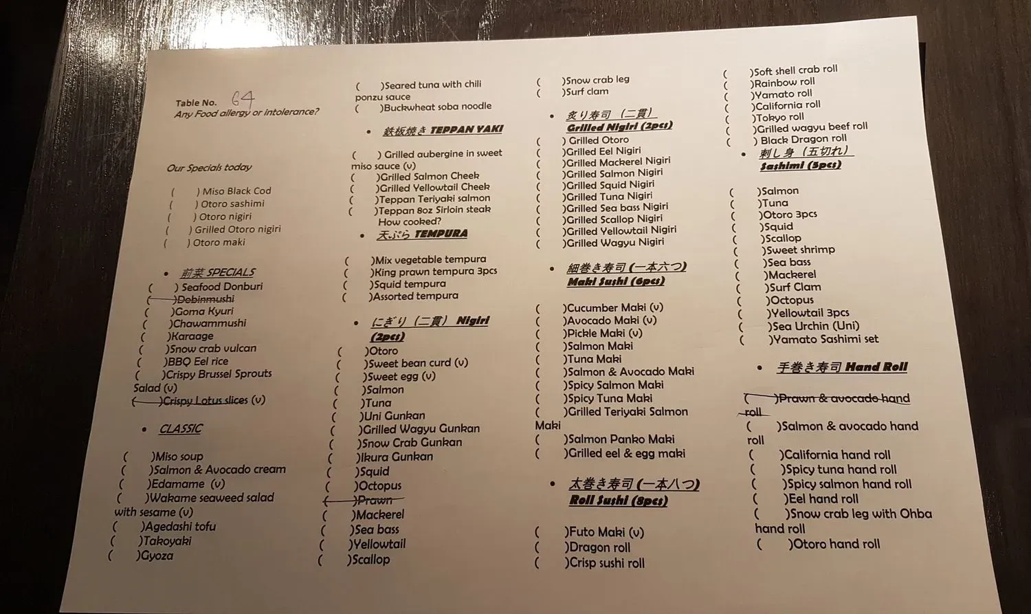 Menu 3