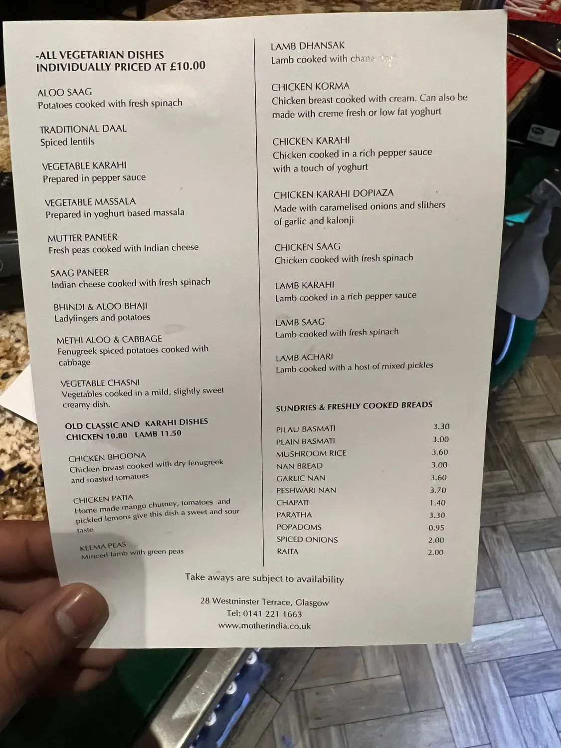 Menu 1