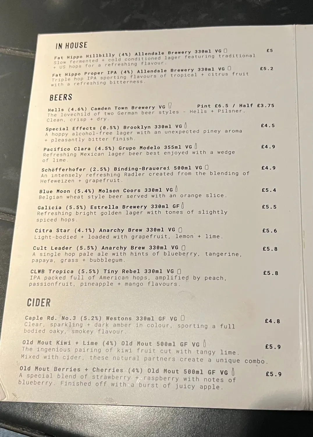 Menu 1