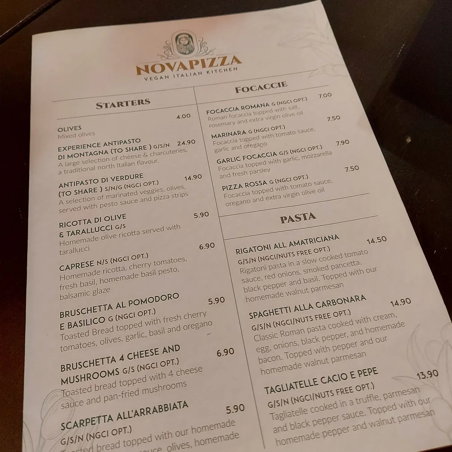 Menu 1