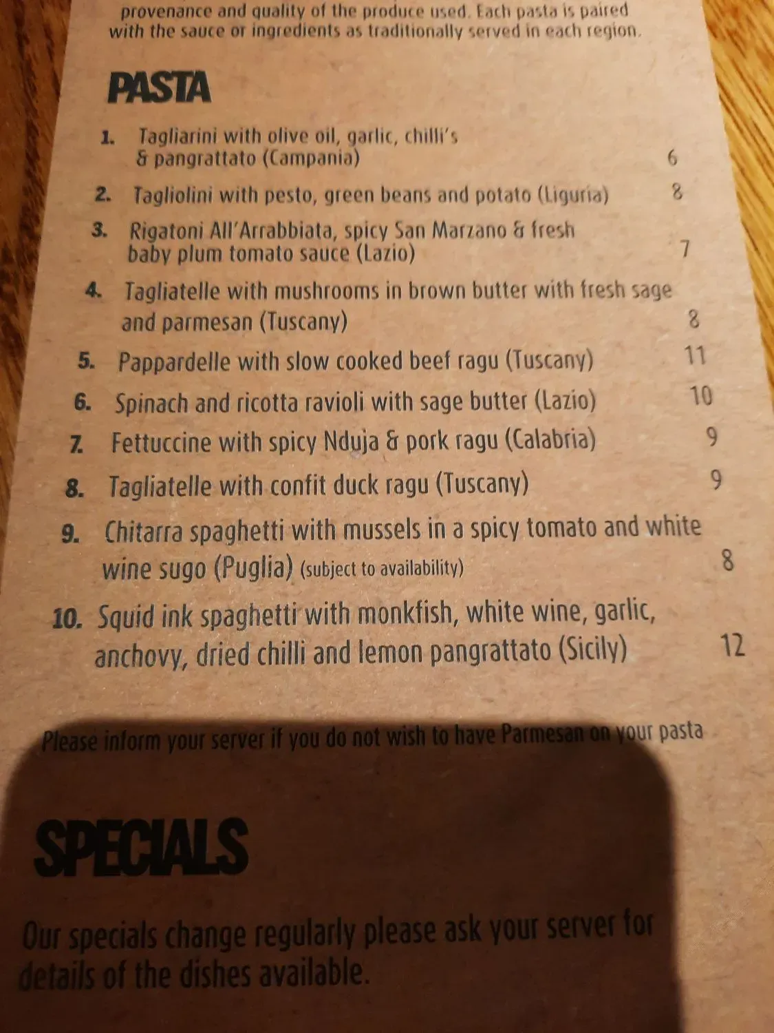 Menu 1