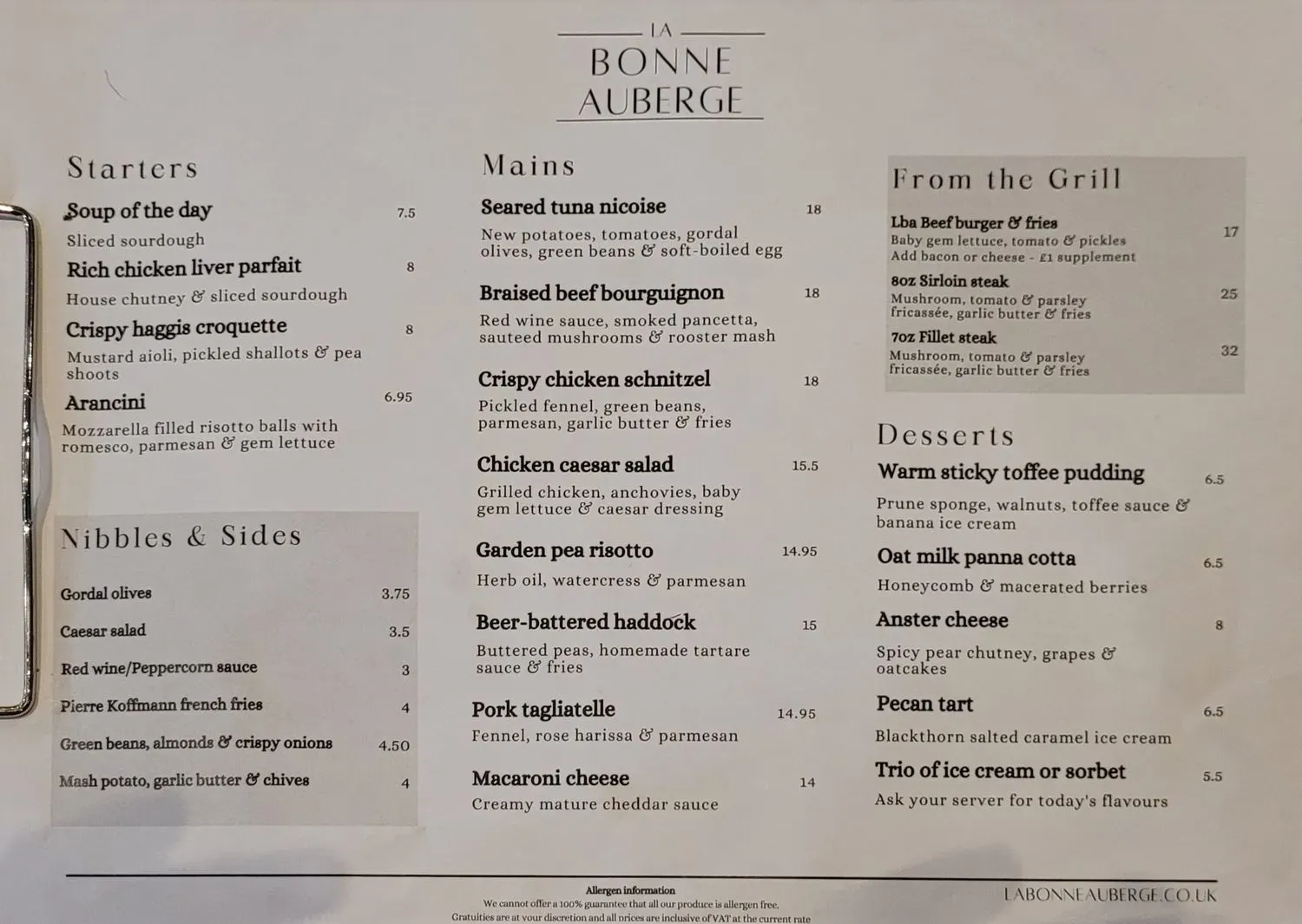 Menu 1