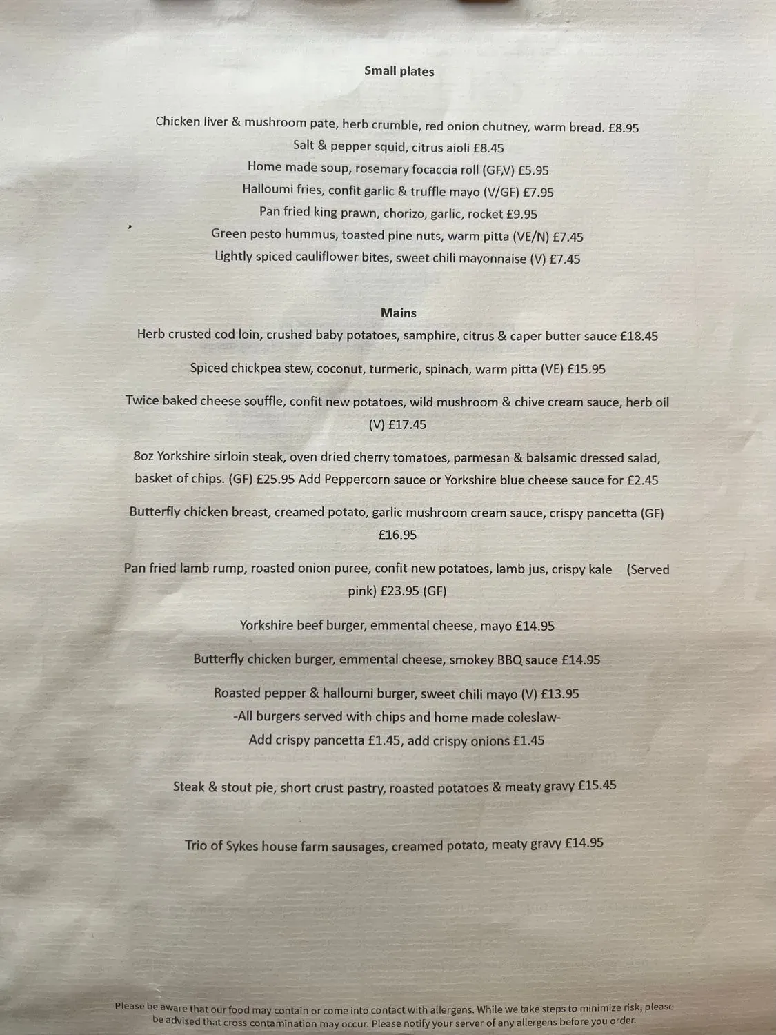 Menu 1